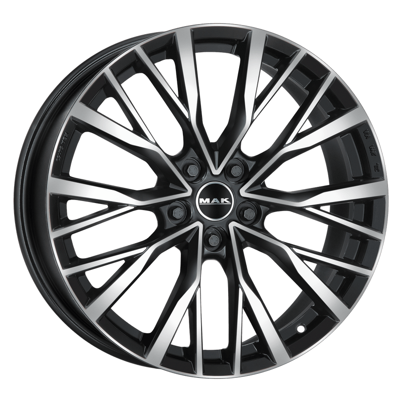 Mak Wheels - KENT - Black - BLACK MIRROR - 21" x 8.5", 42 Offset, 5x108 (Bolt Pattern), 63.4mm HUB