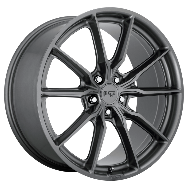 Niche - M239 RAINIER - Gunmetal - MATTE ANTHRACITE - 19" x 8.5", 42 Offset, 5x112 (Bolt Pattern), 66.56mm HUB