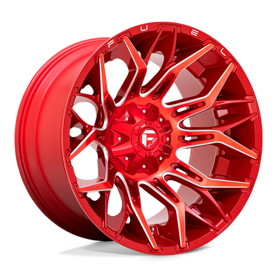 Fuel - D771 TWITCH - CANDY RED MILLED - 22" x 12", -44 Offset, 5x139.7/150 (Bolt Pattern), 110.1mm HUB