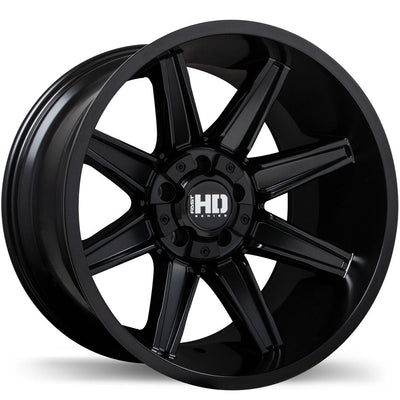 Fast HD - HAVOK - Black - Satin Black - 20" x 12", -44 Offset, 5x127/139.7 (Bolt Pattern), 87.1mm HUB