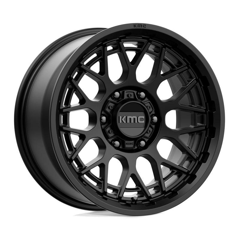 KMC Wheels - KM722 TECHNIC - Black - SATIN BLACK - 17" x 8.5", 18 Offset, 6x120 (Bolt Pattern), 66.9mm HUB