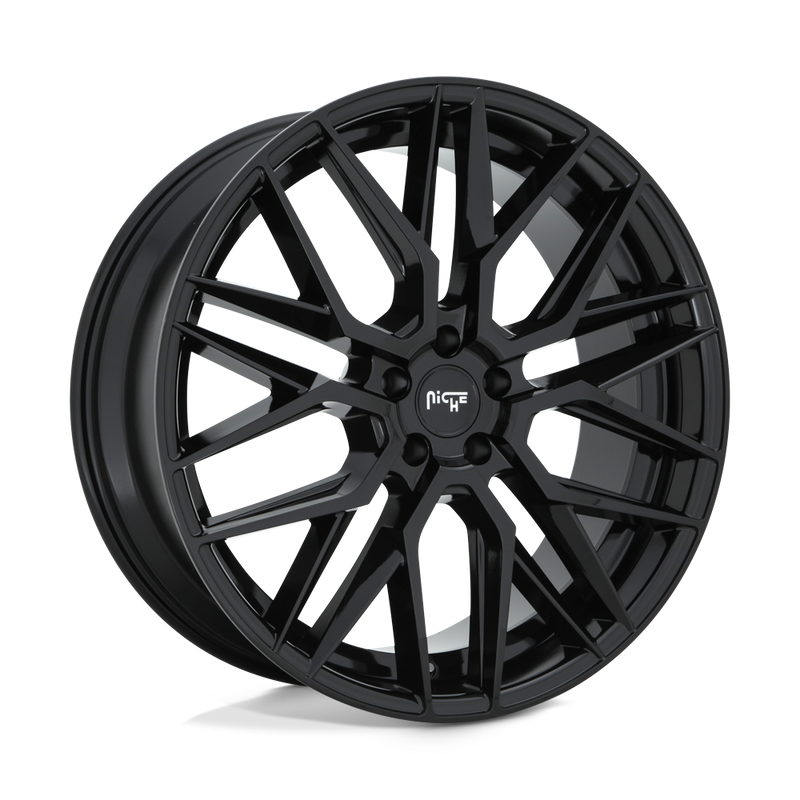 Niche - M224 GAMMA - Black - GLOSS BLACK - 20" x 10.5", 35 Offset, 5x120 (Bolt Pattern), 74.1mm HUB