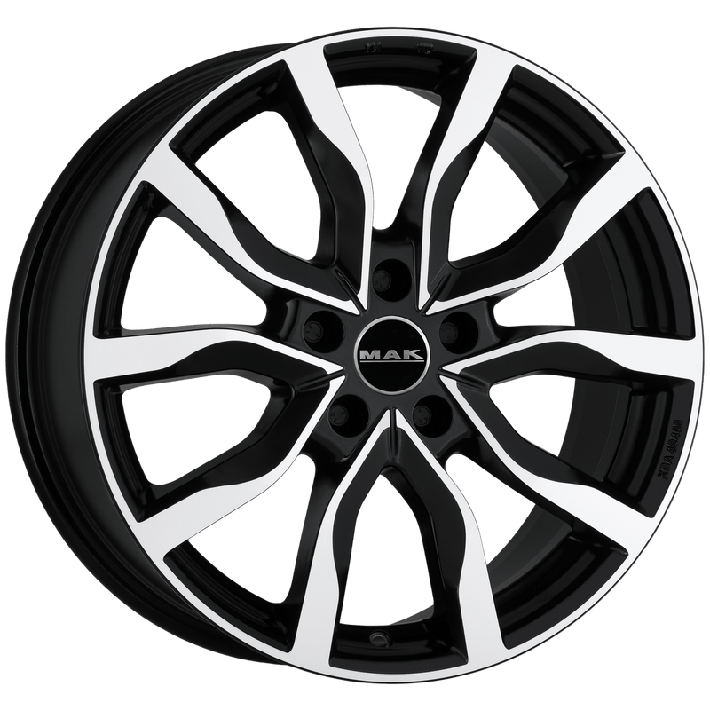 Mak Wheels - HIGHLANDS - Black - BLACK MIRROR - 21" x 9.5", 49 Offset, 5x120 (Bolt Pattern), 72.6mm HUB