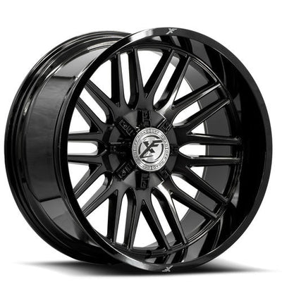 XF Off-Road - XF-240 - Black - Black Brushed Dark Tint - 20" x 10", -12 Offset, 5x127/139.7 (Bolt pattern), 78.1mm HUB