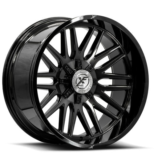 XF Off-Road - XF-240 - Black - Black Brushed Dark Tint - 22" x 10", -18 Offset, 6x135/139.7 (Bolt pattern), 106.4mm HUB