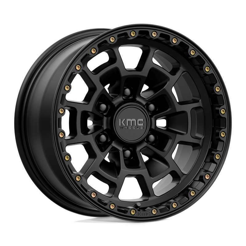 KMC Wheels - KM718 SUMMIT - Black - SATIN BLACK - 17" x 8.5", 0 Offset, 6x135 (Bolt Pattern), 87.1mm HUB