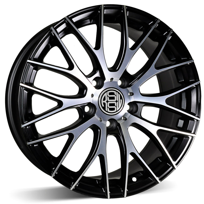 RSSW - Touring - Black - Gloss Black Machined Face - 17" x 7.5", 40 Offset, 5x114.3 (Bolt Pattern), 64.1mm HUB