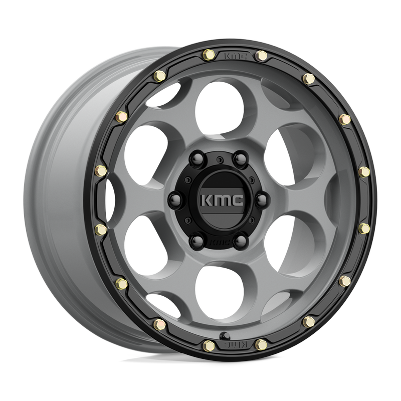 KMC Wheels - KM541 DIRTY HARRY - Gunmetal - SATIN GRAY WITH BLACK LIP - 17" x 8.5", 18 Offset, 6x114.3 (Bolt Pattern), 66.1mm HUB