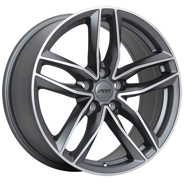 ART - Replica 36 - Gunmetal - Matt Gunmetal - Machined Face - 17" x 7.5", 35 Offset, 5x112 (Bolt Pattern), 66.5mm HUB