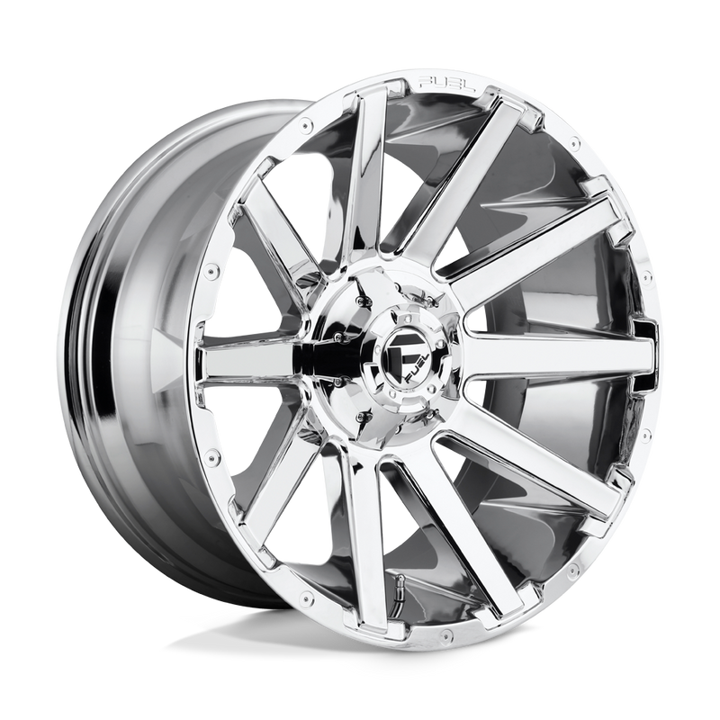 Fuel - D614 CONTRA - Polished - CHROME PLATED - 22" x 10", -19 Offset, 6x135/139.7 (Bolt Pattern), 106.1mm HUB