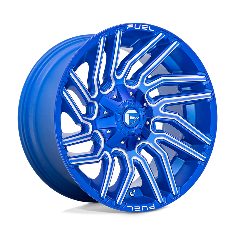 Fuel - D774 TYPHOON - ANODIZED BLUE MILLED - 20" x 10", -18 Offset, 6x135/139.7 (Bolt Pattern), 106.1mm HUB
