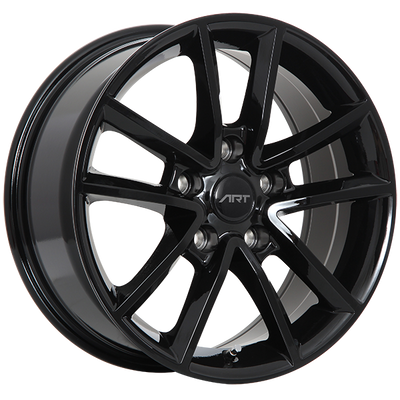 ART - Replica 48 - Black - Gloss Black - 17" x 7.5", 35 Offset, 5x127 (Bolt Pattern), 71.5mm HUB