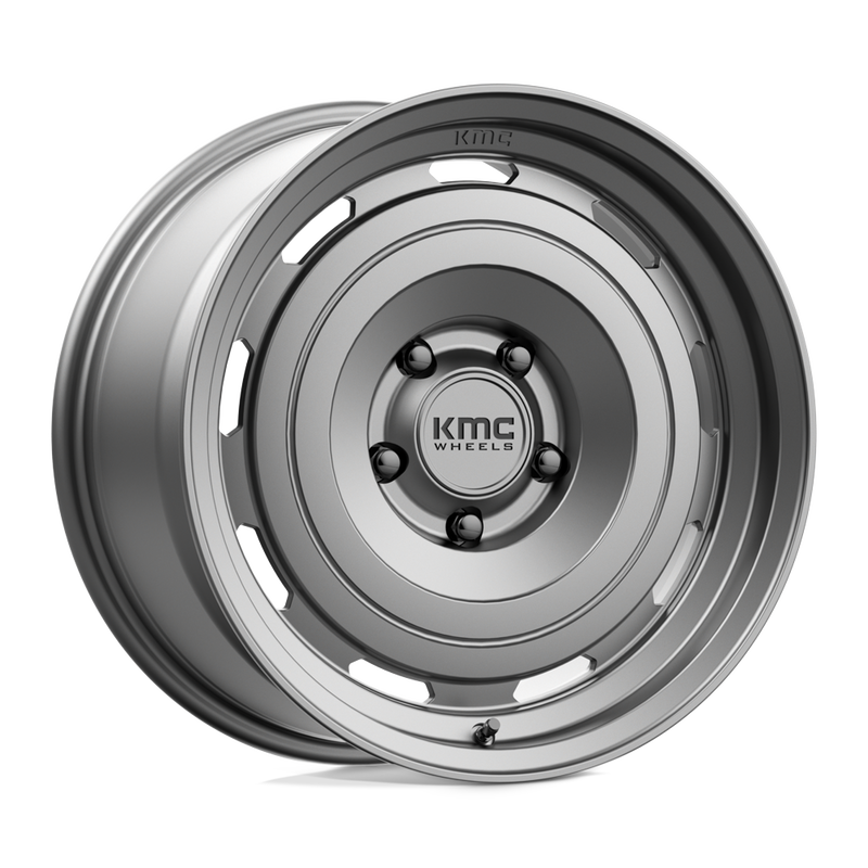 KMC Wheels - KM720 ROSWELL - Gunmetal - Matte Anthracite - 17" x 8.5", 18 Offset, 5x127 (Bolt Pattern), 71.5mm HUB