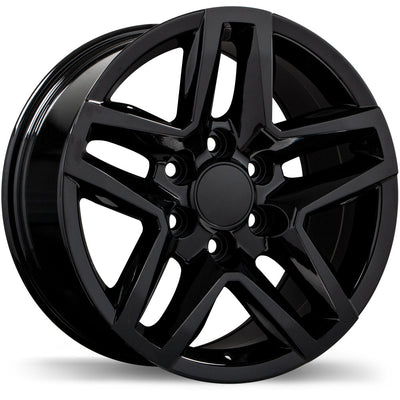 Replika - R245 - Black - Gloss Black - 18" x 8.5", 26 Offset, 6x139.7 (Bolt Pattern), 78mm HUB