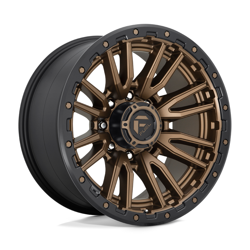 Fuel - D681 REBEL - Bronze - MATTE BRONZE BLACK BEAD RING - 20" x 10", -18 Offset, 8x180 (Bolt Pattern), 124.2mm HUB