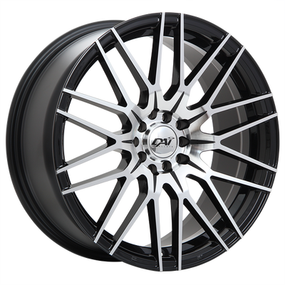 Dai Alloys - Rebel - Black - Gloss Black - Machined Face - 17" x 7.5", 40 Offset, 5x105/114.3 (Bolt Pattern), 73.1mm HUB