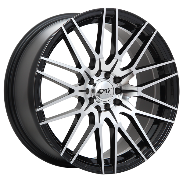 Dai Alloys - Rebel - Black - Gloss Black - Machined Face - 17" x 7.5", 40 Offset, 5x105/114.3 (Bolt Pattern), 73.1mm HUB