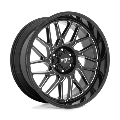 Moto Metal - MO805 - Black - GLOSS BLACK MILLED - 20" x 10", -18 Offset, 6x135 (Bolt Pattern), 87.1mm HUB