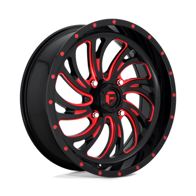 Fuel UTV - D642 KOMPRESSOR - Black - GLOSS BLACK RED TINTED CLEAR - 20" x 7", 13 Offset, 4x156 (Bolt Pattern), 132mm HUB