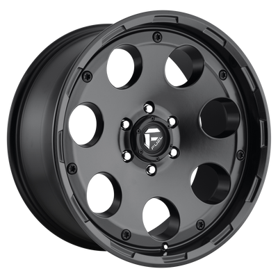 Fuel - D608 ENDURO - Gunmetal - MATTE BLACK - 18" x 9", -12 Offset, 6x139.7 (Bolt Pattern), 108mm HUB