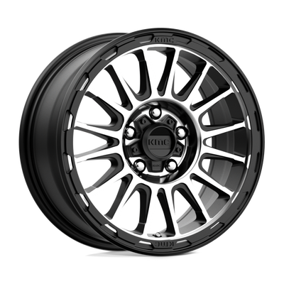 KMC Wheels - KM542 IMPACT - Black - SATIN BLACK MACHINED - 17" x 8.5", 0 Offset, 5x127 (Bolt Pattern), 71.5mm HUB
