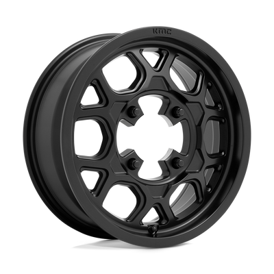 KMC Powersports - KS133 MESA LITE - Black - SATIN BLACK - 15" x 6", 38 Offset, 4x137 (Bolt Pattern), 96mm HUB