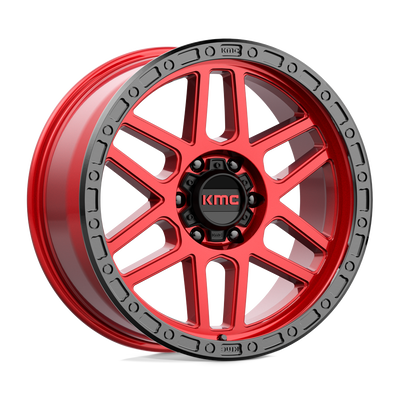 KMC Wheels - KM544 MESA - CANDY RED WITH BLACK LIP - 20" x 9", 18 Offset, 6x135 (Bolt Pattern), 87.1mm HUB