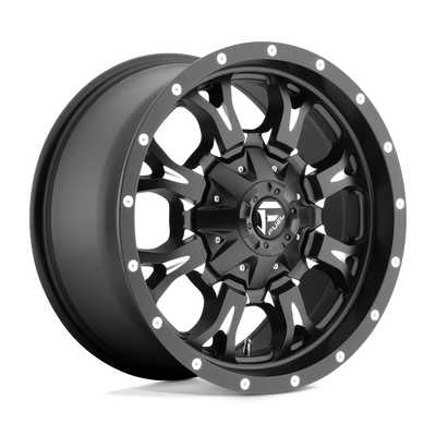 Fuel - D517 KRANK - Black - MATTE BLACK MILLED - 17" x 9", 1 Offset, 8x165.1 (Bolt Pattern), 125.1mm HUB