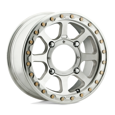 KMC Powersports - KS234 ADDICT 2 BEADLOCK - Silver - MACHINED - 14" x 7", 38 Offset, 4x156 (Bolt Pattern), 132mm HUB