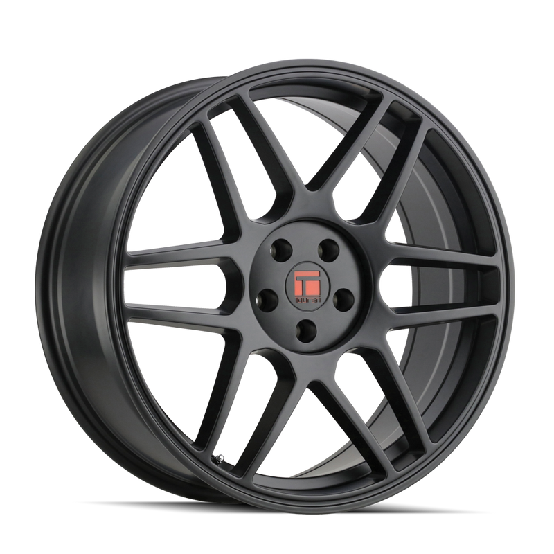 Touren - TR74 - Black - MATTE BLACK - 17" x 8", 40 Offset, 5x112 (Bolt Pattern), 66.6mm HUB
