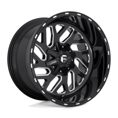Fuel - D581 TRITON - Black - GLOSS BLACK MILLED - 18" x 9", -12 Offset, 8x165.1 (Bolt Pattern), 125.1mm HUB
