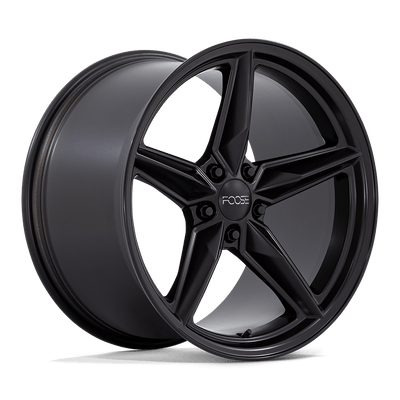 Foose - F175 CF8 - Black - MATTE BLACK - 19" x 9.5", 30 Offset, 5x114.3 (Bolt Pattern), 70.7mm HUB