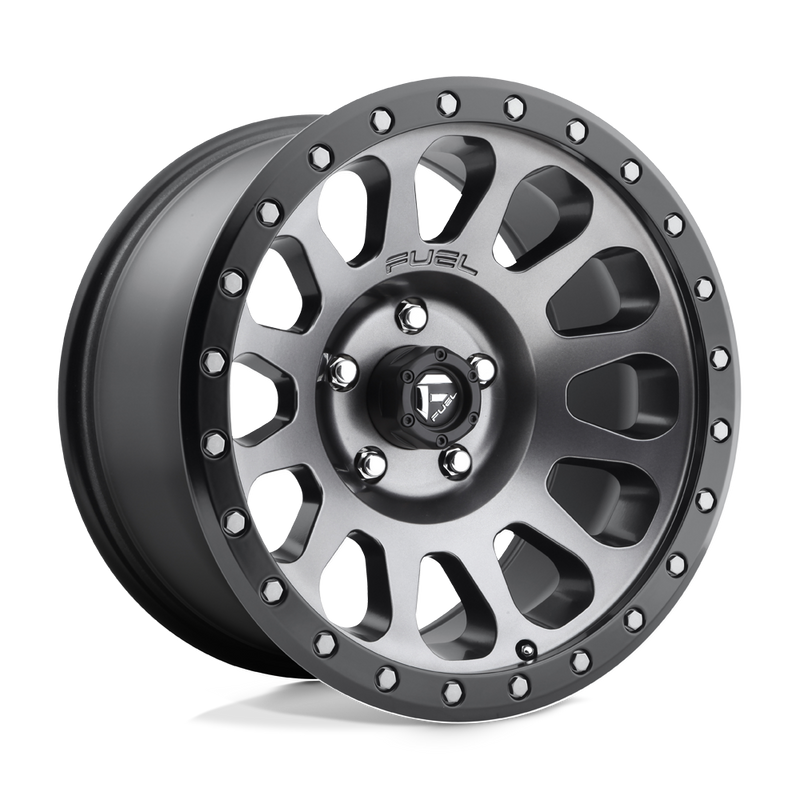 Fuel - D601 VECTOR - Gunmetal - MATTE GUN METAL BLACK BEAD RING - 20" x 9", 1 Offset, 5x150 (Bolt Pattern), 110.1mm HUB