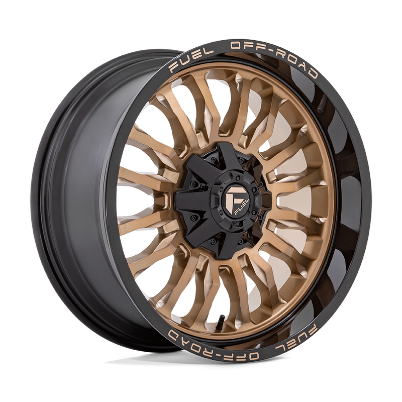 Fuel - D797 ARC - Bronze - PLATINUM BRONZE WITH BLACK LIP - 20" x 9", 1 Offset, 8x165.1 (Bolt Pattern), 125.1mm HUB