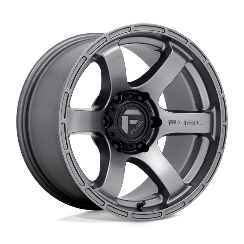 Fuel - D767 RUSH - Gunmetal - MATTE GUN METAL - 17" x 9", -12 Offset, 6x139.7 (Bolt Pattern), 106.1mm HUB