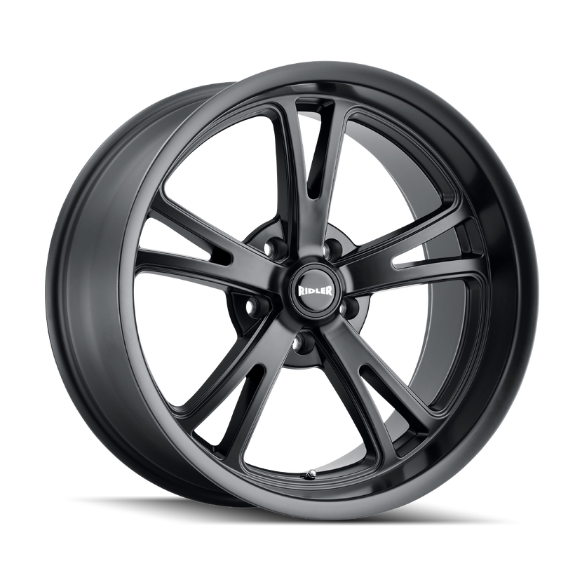 Ridler - 606 - Black - MATTE BLACK - 22" x 9", 20 Offset, 5x120 (Bolt Pattern), 72.6mm HUB