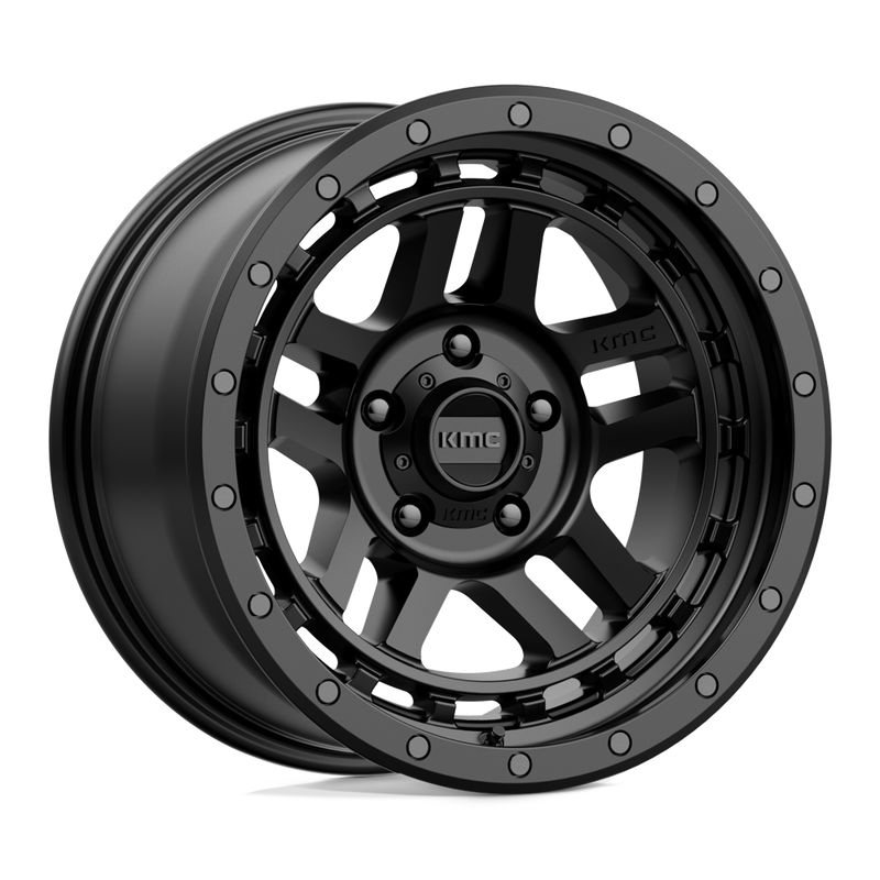 KMC Wheels - KM540 RECON - Black - SATIN BLACK - 18" x 8.5", 0 Offset, 6x135 (Bolt Pattern), 87.1mm HUB