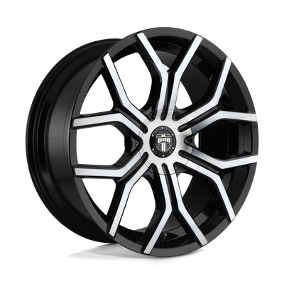 DUB - S209 ROYALTY - Black - GLOSS MACHINED DOUBLE DARK TINT - 22" x 9.5", 30 Offset, 6x120/132 (Bolt Pattern), 74.5mm HUB