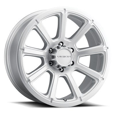 Vision Wheel Off-Road - 353 TURBINE - Silver - WINTER PAINT-SILVER( SALT RESISTANT) - 17" x 8.5", -6 Offset, 5x127 (Bolt Pattern), 78.1mm HUB