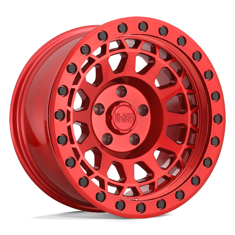 Black Rhino - PRIMM - CANDY RED WITH BLACK BOLTS - 17" x 8.5", -30 Offset, 6x139.7 (Bolt Pattern), 112.1mm HUB