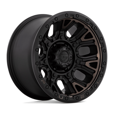 Fuel - D824 TRACTION - Black - MATTE BLACK WITH DOUBLE DARK TINT - 17" x 9", -12 Offset, 5x127 (Bolt Pattern), 71.5mm HUB