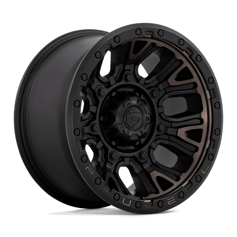 Fuel - D824 TRACTION - Black - MATTE BLACK WITH DOUBLE DARK TINT - 17" x 9", -12 Offset, 5x127 (Bolt Pattern), 71.5mm HUB