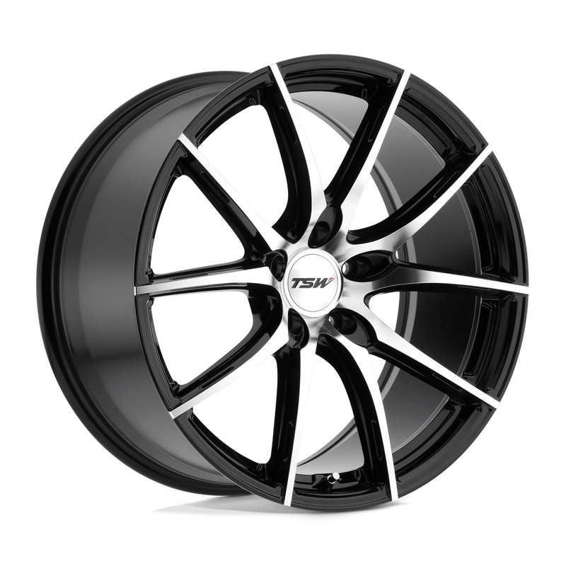 TSW Wheels - SPRINT - Black - GLOSS BLACK WITH MIRROR CUT FACE - 20" x 8.5", 40 Offset, 5x108 (Bolt Pattern), 72.1mm HUB