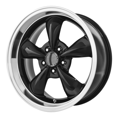 OE Creations - PR106 - Black - GLOSS BLACK/MACHINED LIP - 17" x 9", 3 Offset, 5x114.3 (Bolt Pattern), 73.1mm HUB