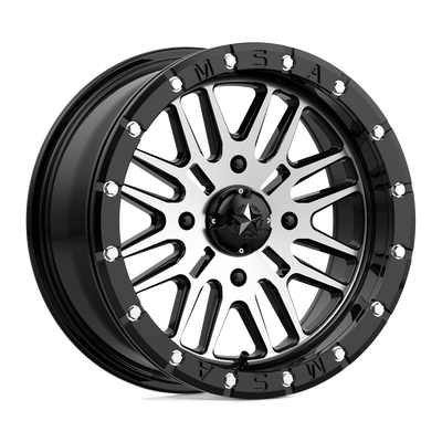 MSA Offroad Wheels - M37 BRUTE BEADLOCK - Black - GLOSS BLACK MACHINED - 16" x 7", 10 Offset, 4x137 (Bolt Pattern), 112.1mm HUB