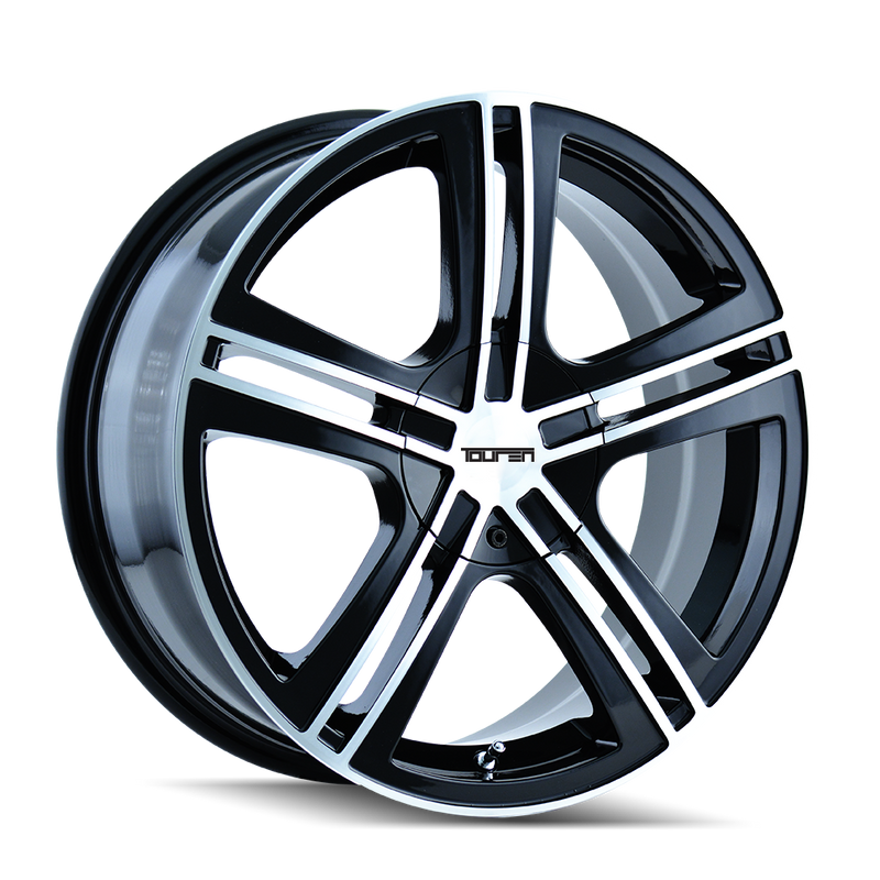 Touren - TR62 - Black - BLACK/MACHINED FACE/MACHINED LIP - 17" x 7", 40 Offset, 4x100/114.3 (Bolt Pattern), 67.1mm HUB
