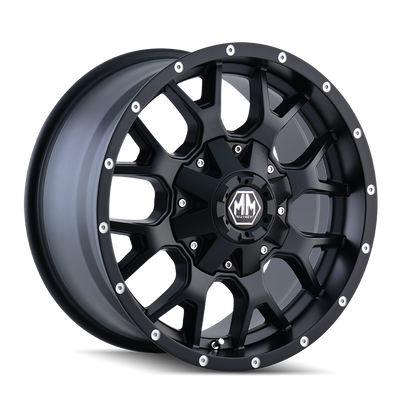 Mayhem - 8015 - Black - MATTE BLACK - 20" x 9", 0 Offset, 5x127/139.7 (Bolt Pattern), 87mm HUB