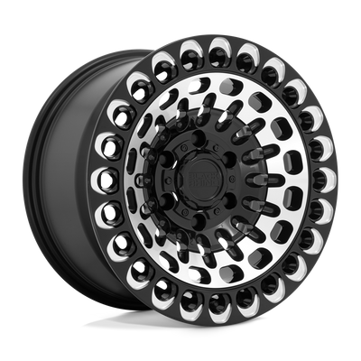 Black Rhino - LABYRINTH - Black - GLOSS BLACK WITH MACHINED FACE & MILLING - 17" x 9.5", 12 Offset, 6x135 (Bolt Pattern), 87.1mm HUB