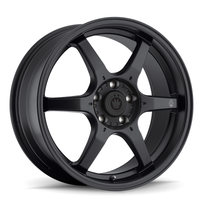 Konig - Backbone - Black - Matte Black Milling Logo On Spoke - 16" x 7", 40 Offset, 4x100 (Bolt Pattern), 73.1mm HUB