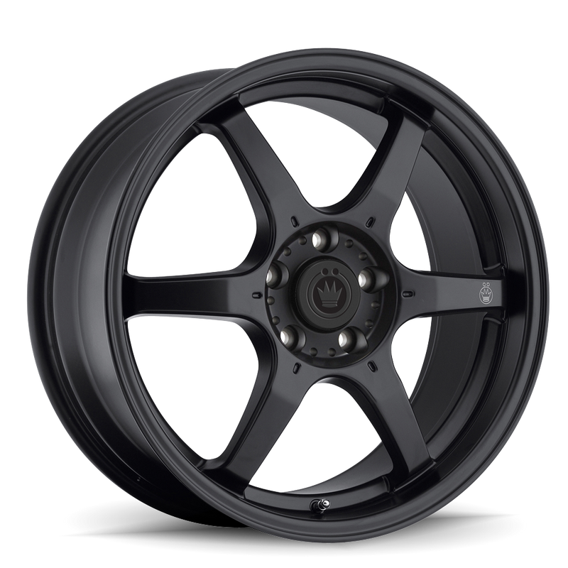 Konig - Backbone - Black - Matte Black Milling Logo On Spoke - 16" x 7", 40 Offset, 4x100 (Bolt Pattern), 73.1mm HUB